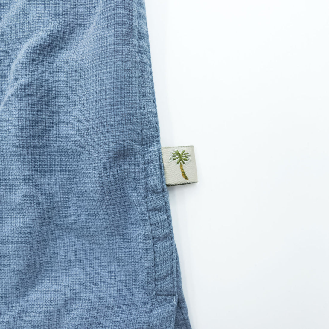Island Shores 半袖 シルク オープンカラーシャツ L ブルー WASHABLE SILK 開襟 ボックスシルエット