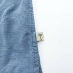 Island Shores 半袖 シルク オープンカラーシャツ L ブルー WASHABLE SILK 開襟 ボックスシルエット