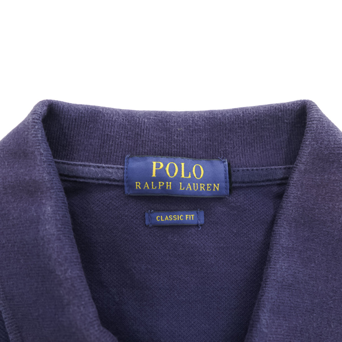 Polo Ralph Lauren 鹿の子 ビッグポニー 刺繍 ポロシャツ CLASSIC FIT ネイビー