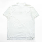 Polo by Ralph Lauren White Cotton Pique Polo Shirt L - Navy Embroidered Pony, Side Vents