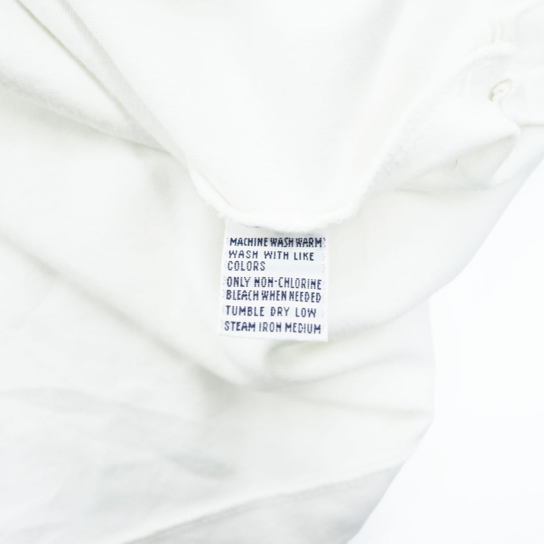 Polo by Ralph Lauren White Cotton Pique Polo Shirt L - Navy Embroidered Pony, Side Vents