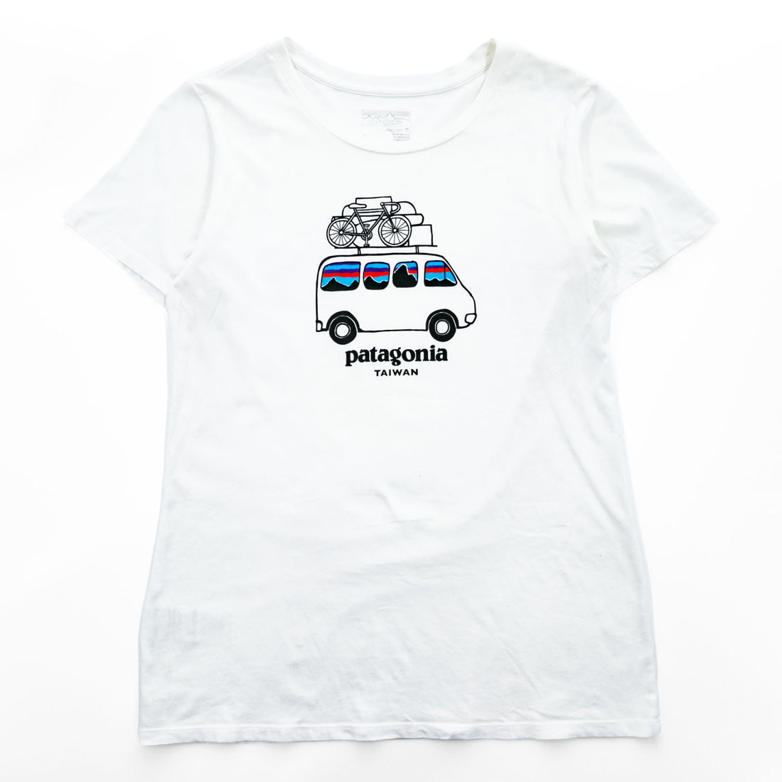 Patagonia USA製 Tシャツ S REGULAR FIT ホワイト 台湾限定デザイン TAIWAN Fitzroy Paddle Van 39326