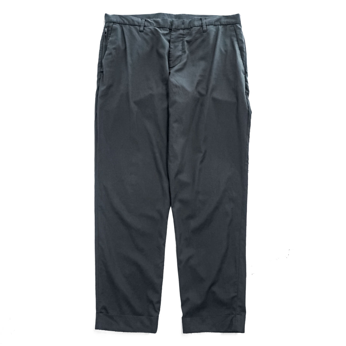 EMPORIO ARMANI スラックス トラウザーズ パンツ XL ブラック ダブルカフス リヨセル 7V1PN8 1NJTZ