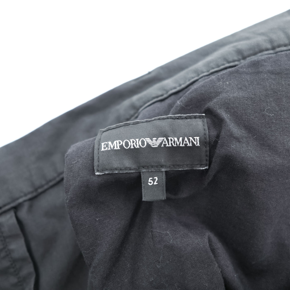 EMPORIO ARMANI スラックス トラウザーズ パンツ XL ブラック ダブルカフス リヨセル 7V1PN8 1NJTZ