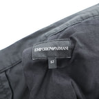EMPORIO ARMANI スラックス トラウザーズ パンツ XL ブラック ダブルカフス リヨセル 7V1PN8 1NJTZ