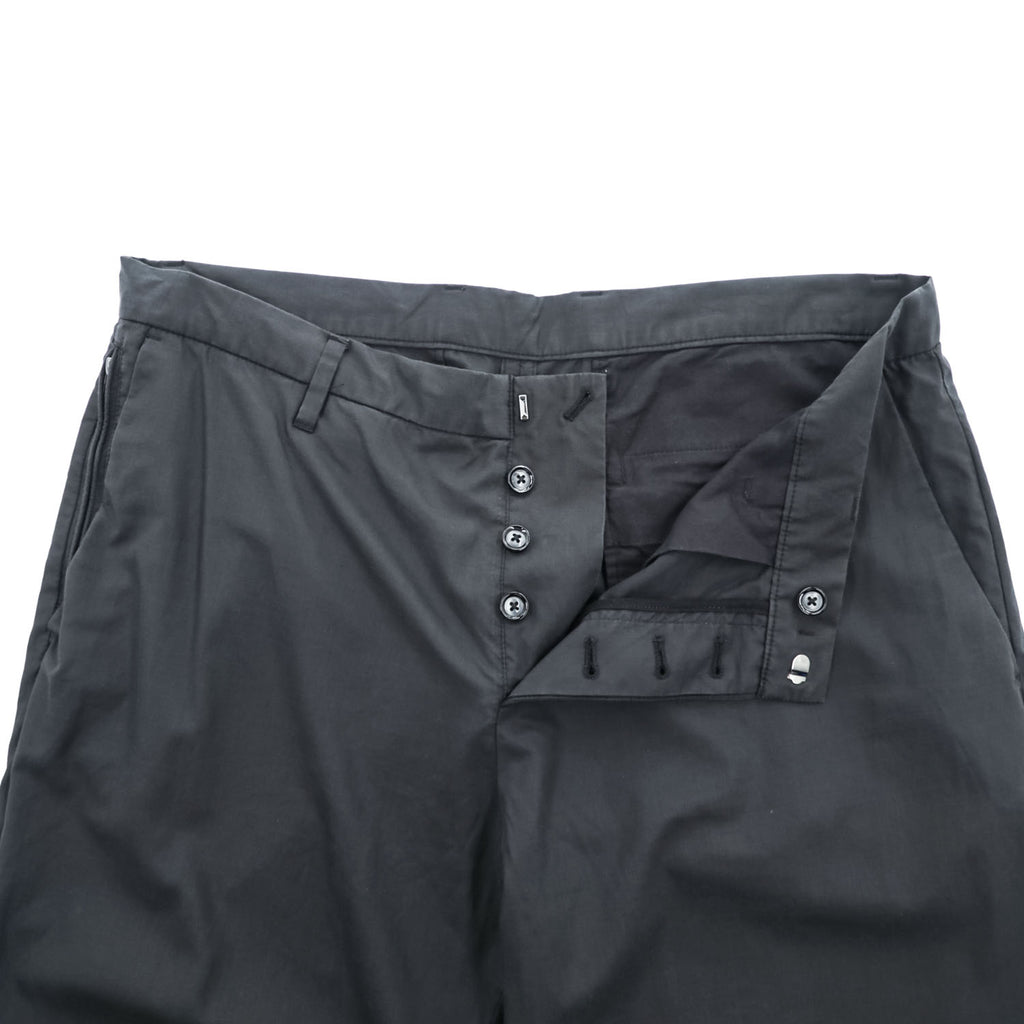 EMPORIO ARMANI スラックス トラウザーズ パンツ XL ブラック ダブルカフス リヨセル 7V1PN8 1NJTZ