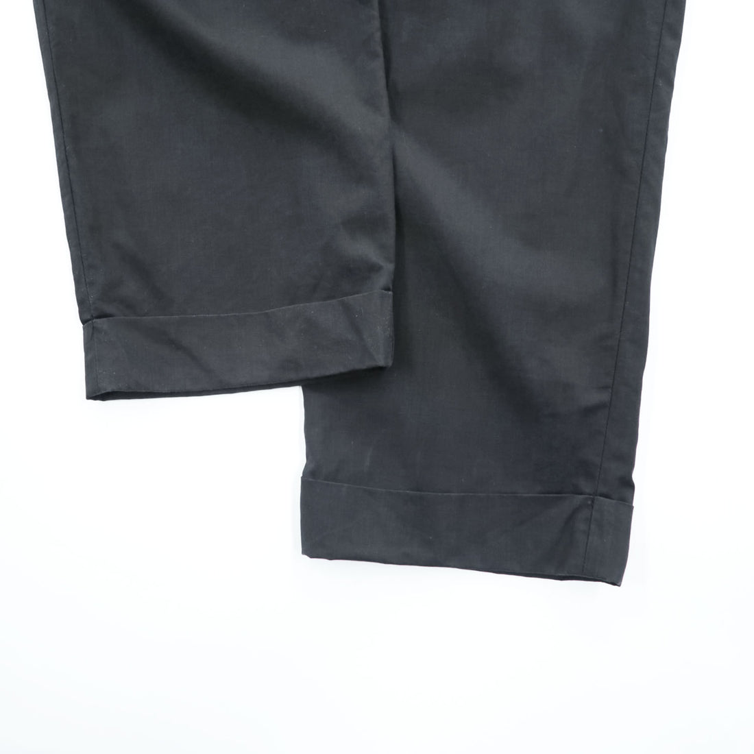 EMPORIO ARMANI スラックス トラウザーズ パンツ XL ブラック ダブルカフス リヨセル 7V1PN8 1NJTZ