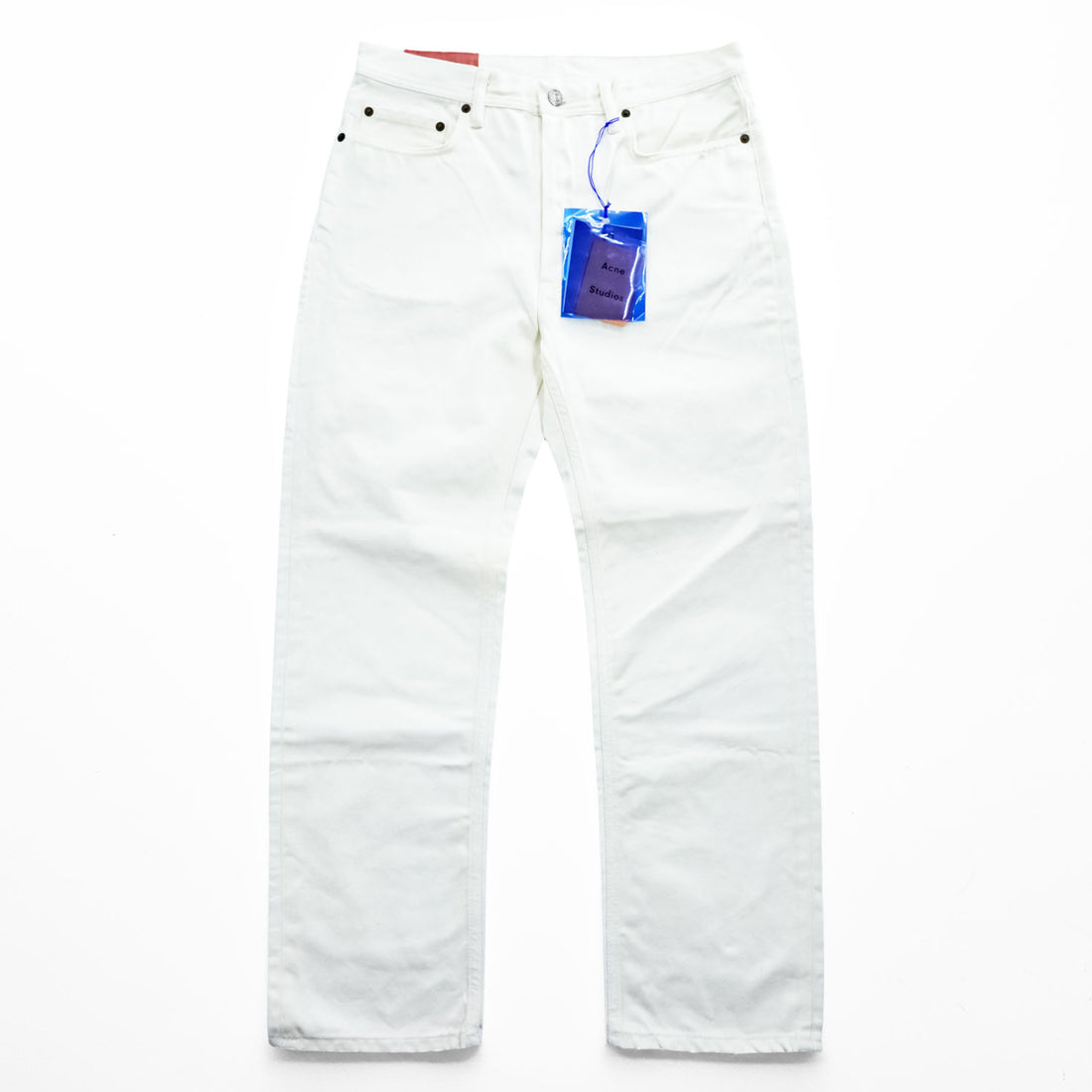 Acne Studios Bla Konst イタリア製 ホワイト デニムパンツ Log White 5ポケット ジーンズ 28 32 未使用品 30G176-164