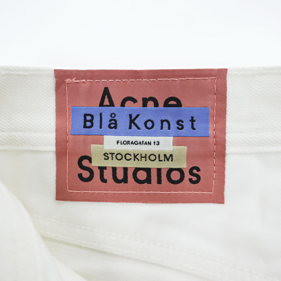 Acne Studios Bla Konst イタリア製 ホワイト デニムパンツ Log White 5ポケット ジーンズ 28 32 未使用品 30G176-164