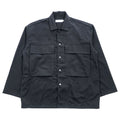 Graphpaper GM192-50522G Stevensons Military Shirt jacket / overshirt black wool 100% boxy silhouette size 1 (Made in Japan)