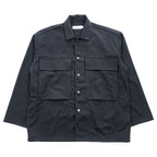 Graphpaper GM192-50522G Stevensons Military Shirt jacket / overshirt black wool 100% boxy silhouette size 1 (Made in Japan)