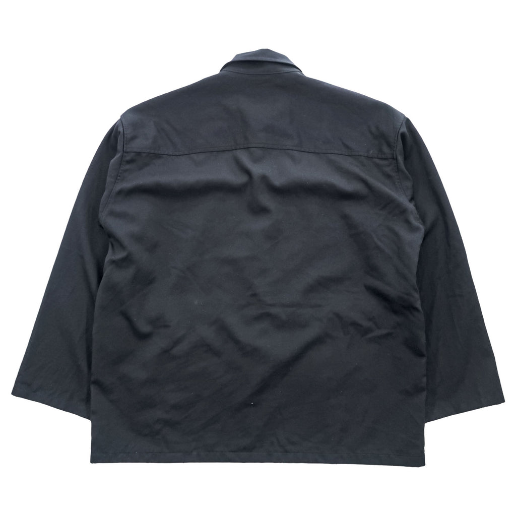 Graphpaper GM192-50522G Stevensons Military Shirt jacket / overshirt black wool 100% boxy silhouette size 1 (Made in Japan)