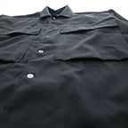 Graphpaper GM192-50522G Stevensons Military Shirt jacket / overshirt black wool 100% boxy silhouette size 1 (Made in Japan)