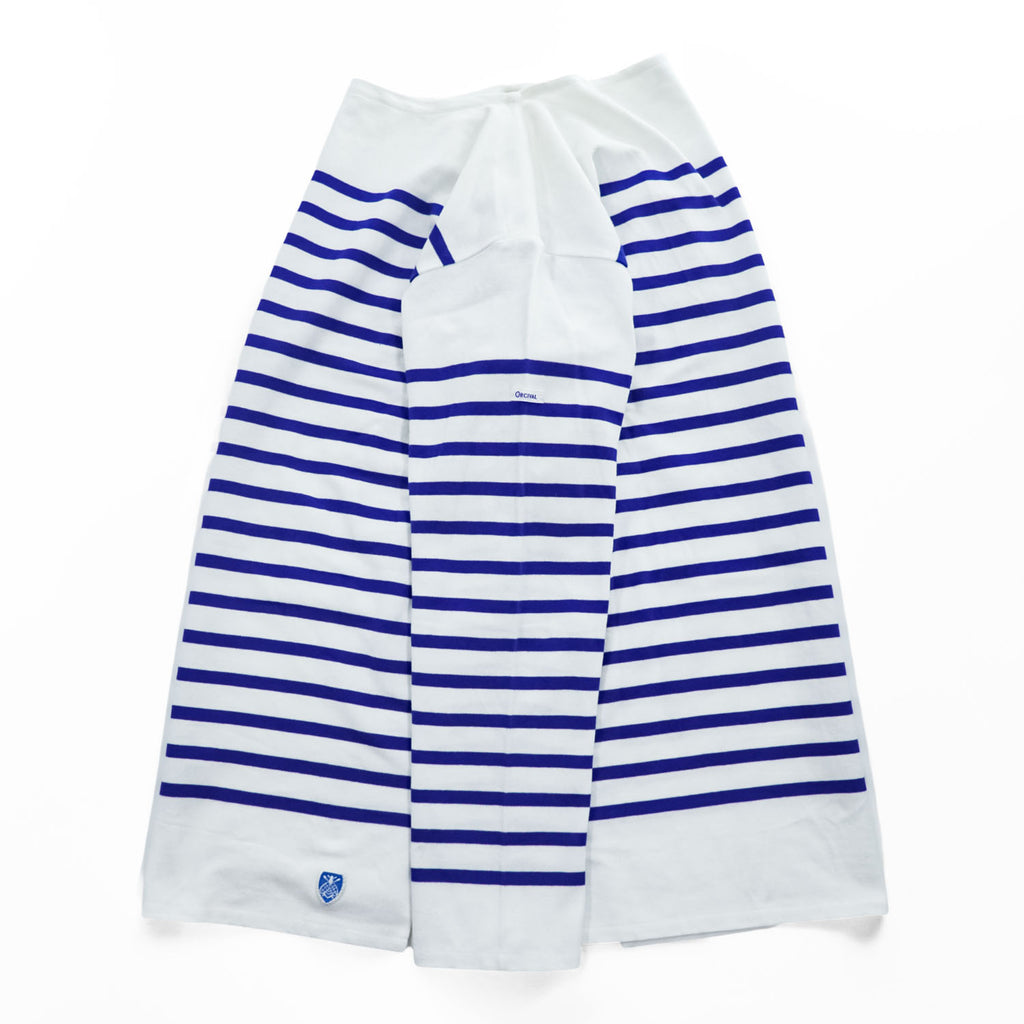 ORCIVAL フランス製 バスクシャツ 長袖 ロングスリーブ Tシャツ ロンT XL ブルー ホワイト ボーダー ボートネック