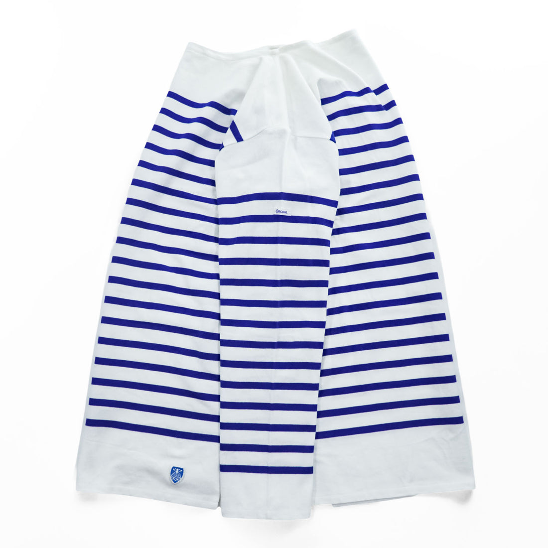 ORCIVAL フランス製 バスクシャツ 長袖 ロングスリーブ Tシャツ ロンT XL ブルー ホワイト ボーダー ボートネック