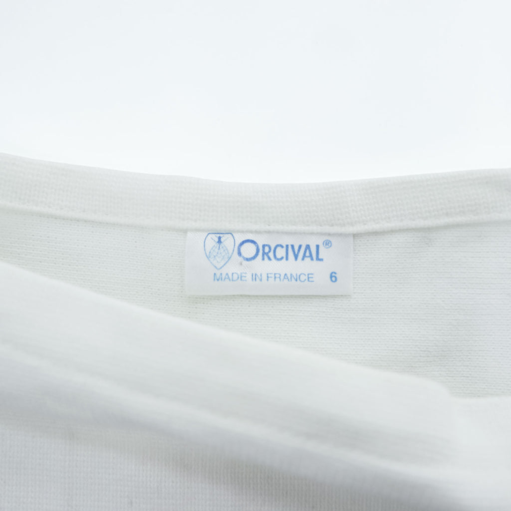 ORCIVAL フランス製 バスクシャツ 長袖 ロングスリーブ Tシャツ ロンT XL ブルー ホワイト ボーダー ボートネック