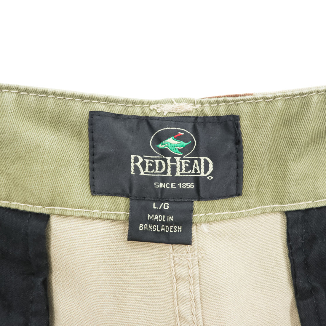 RED HEAD カーゴパンツ L カーキ ダブルニー カモフラ ドローコード ウエストアジャスター