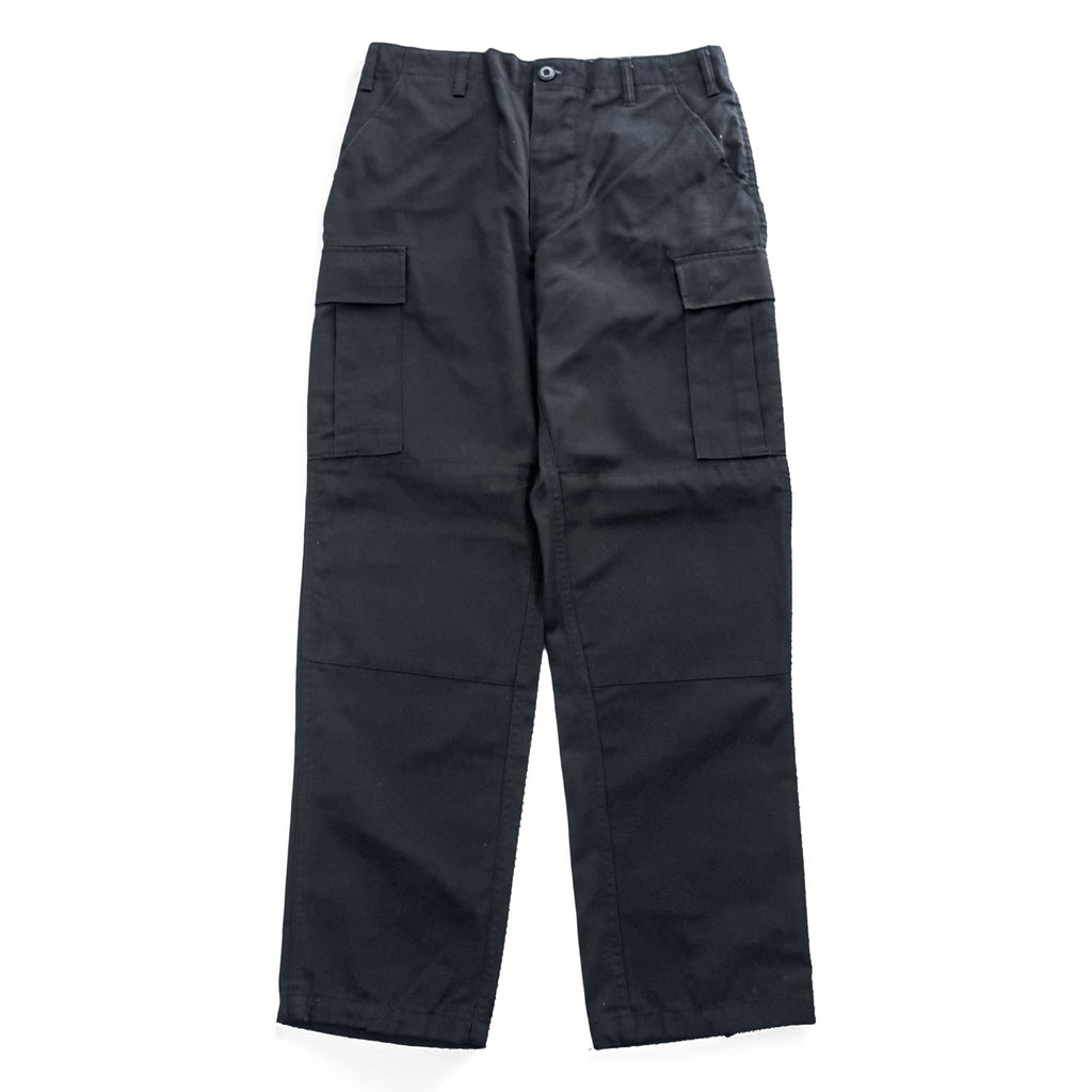 TRU-SPEC BDU 米軍 US ARMY ミリタリー カーゴパンツ L ブラック コンバット トラウザーズ ダブルニー ドローコード 8415-01-084-1713
