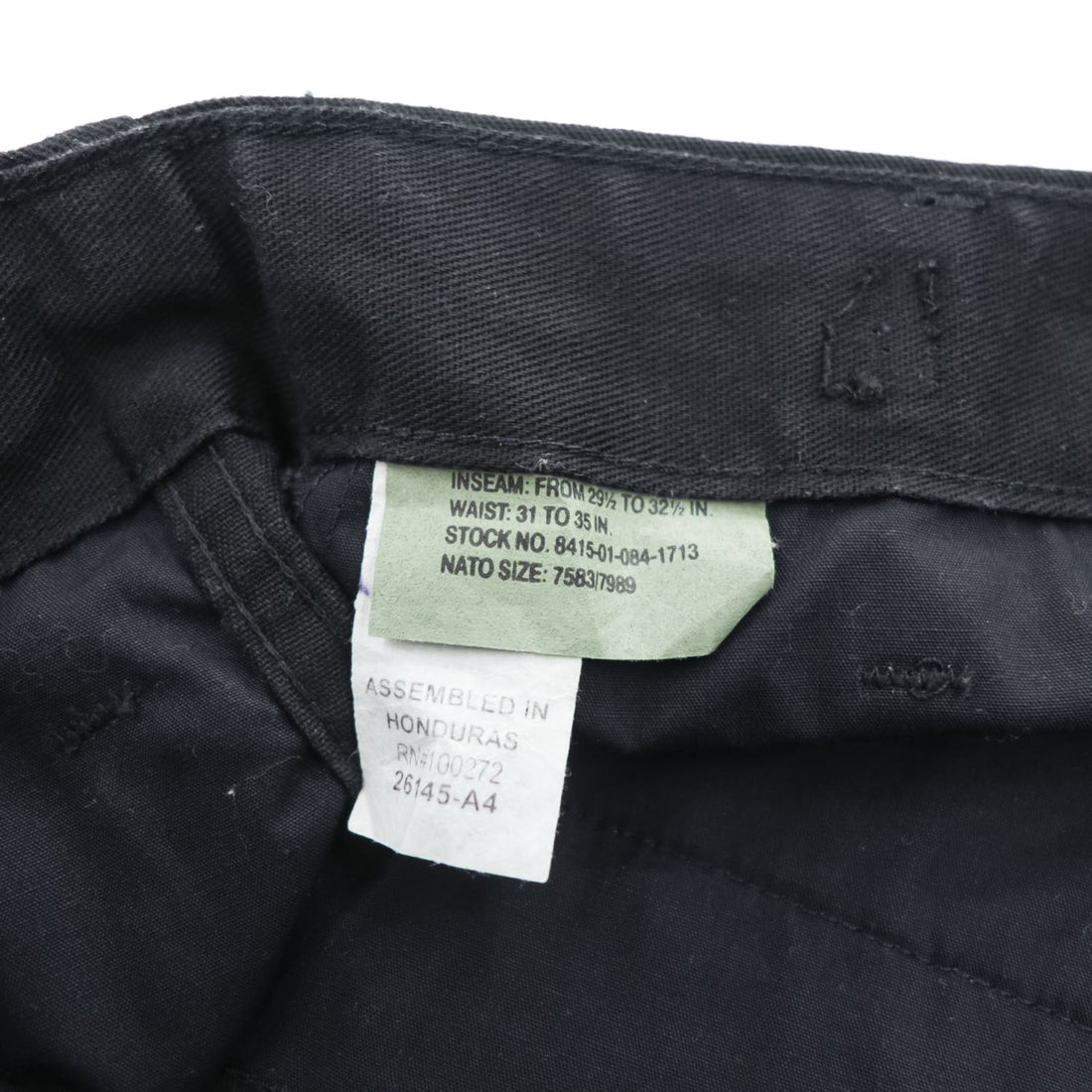 TRU-SPEC BDU 米軍 US ARMY ミリタリー カーゴパンツ L ブラック コンバット トラウザーズ ダブルニー ドローコード 8415-01-084-1713