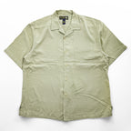 Nat Nast Luxury Originals 90年代 ヴィンテージ 半袖 シルク オープンカラーシャツ L ベージュ 開襟 ボックスシルエット