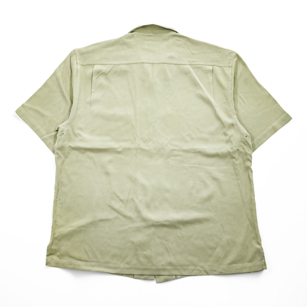 Nat Nast Luxury Originals 90年代 ヴィンテージ 半袖 シルク オープンカラーシャツ L ベージュ 開襟 ボックスシルエット