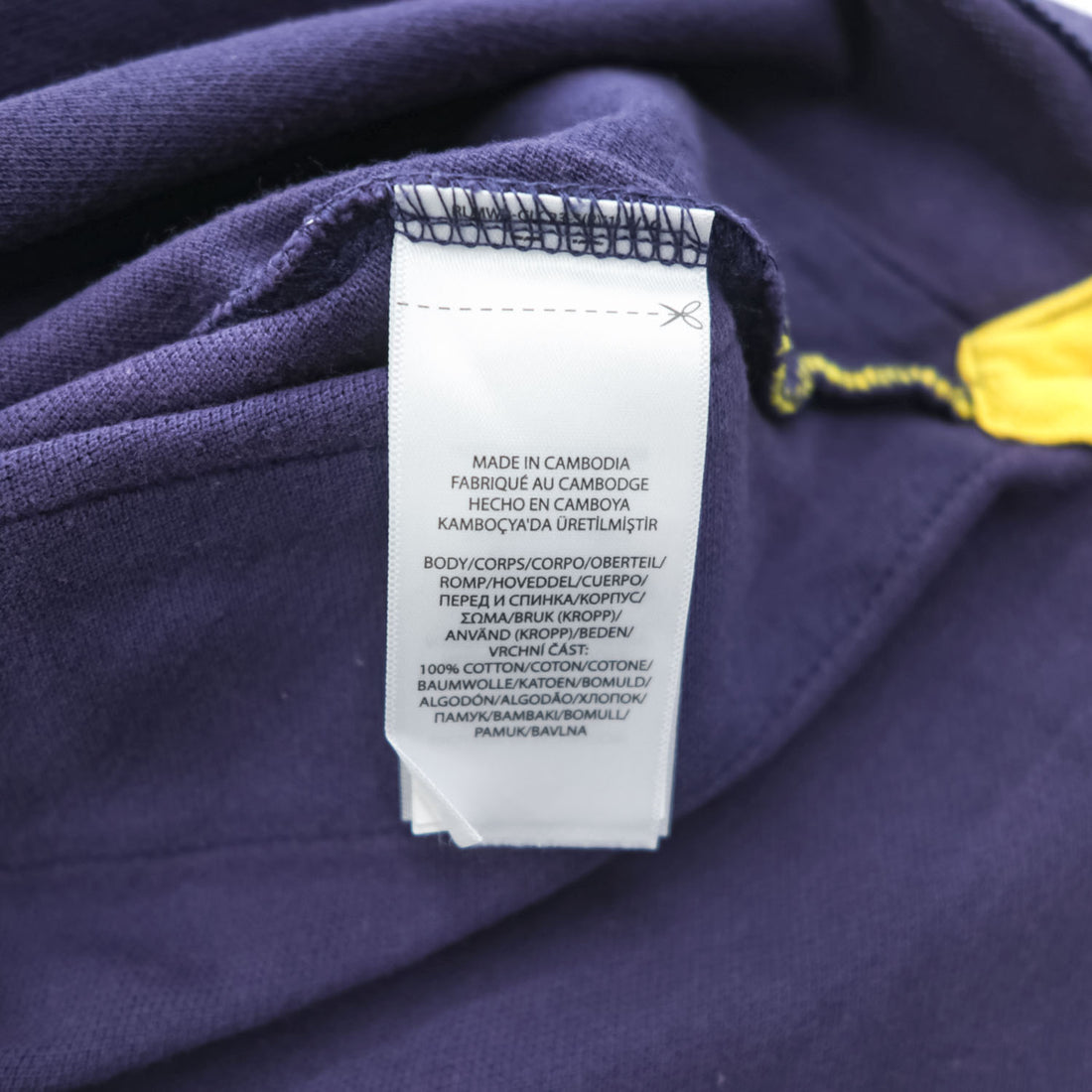 Polo Ralph Lauren ビッグポニー 刺繍 ポロシャツ S イエロー ネイビー 鹿の子 ラインデザイン