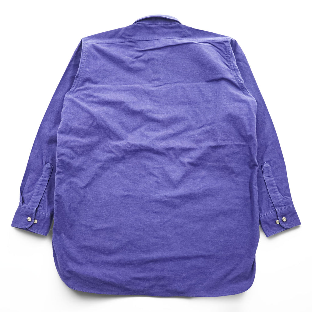 LANDS' END 90年代 USA製 ヴィンテージ 長袖ワークシャツ XL ラベンダー ラウンドカット