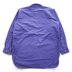 LANDS' END 90年代 USA製 ヴィンテージ 長袖ワークシャツ XL ラベンダー ラウンドカット