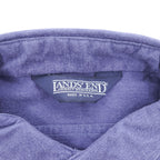 LANDS' END 90年代 USA製 ヴィンテージ 長袖ワークシャツ XL ラベンダー ラウンドカット
