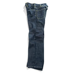 PIKE BROTHERS Roamer Pant Jeans Dark Indigo 11oz Selvedge Button Fly Back Cinch W30 L34