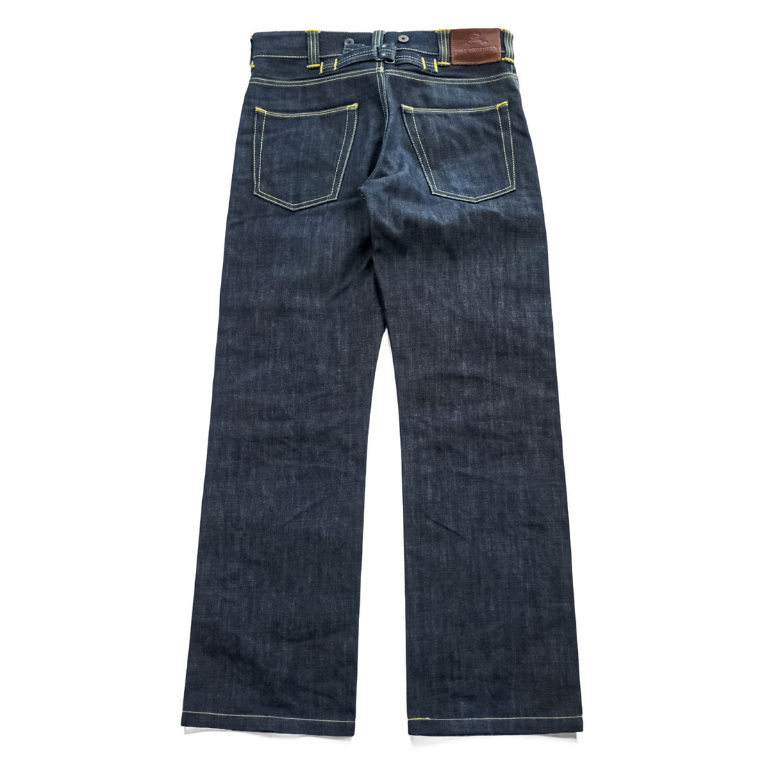 PIKE BROTHERS Roamer Pant Jeans Dark Indigo 11oz Selvedge Button Fly Back Cinch W30 L34