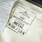PIKE BROTHERS Roamer Pant Jeans Dark Indigo 11oz Selvedge Button Fly Back Cinch W30 L34
