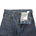 PIKE BROTHERS Roamer Pant Jeans Dark Indigo 11oz Selvedge Button Fly Back Cinch W30 L34