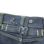 PIKE BROTHERS Roamer Pant Jeans Dark Indigo 11oz Selvedge Button Fly Back Cinch W30 L34