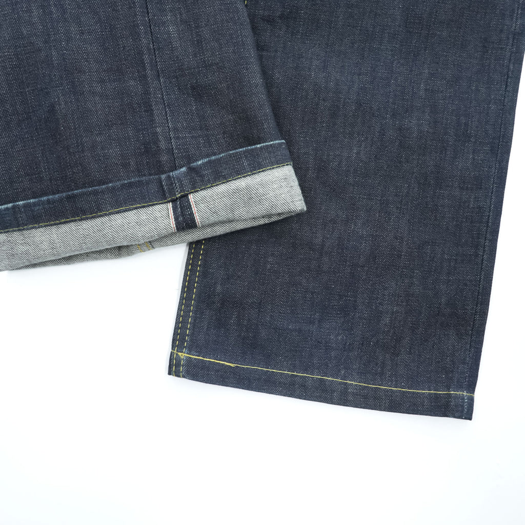 PIKE BROTHERS Roamer Pant Jeans Dark Indigo 11oz Selvedge Button Fly Back Cinch W30 L34