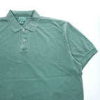 J.CREW 90年代 USA製 ヴィンテージ ポロシャツ L グリーン ヴィンテージ加工 鹿の子