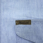 Woolrich 90年代 USA製 ヴィンテージ 半袖 ワーク シャンブレーシャツ XL ブルー ボタンダウン