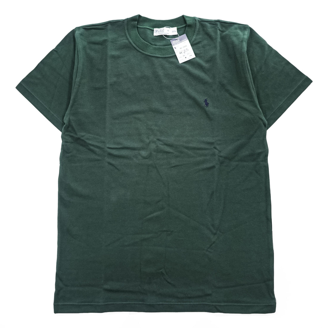 Polo Ralph Lauren 鹿の子 半袖 Tシャツ M グリーン 刺繍 スモールポニー ロゴ 未使用品