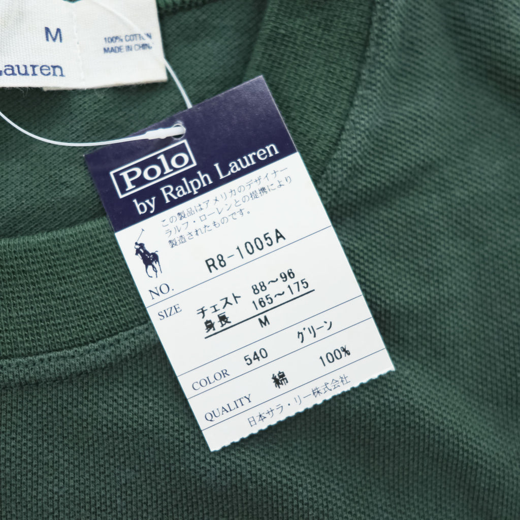 Polo Ralph Lauren 鹿の子 半袖 Tシャツ M グリーン 刺繍 スモールポニー ロゴ 未使用品