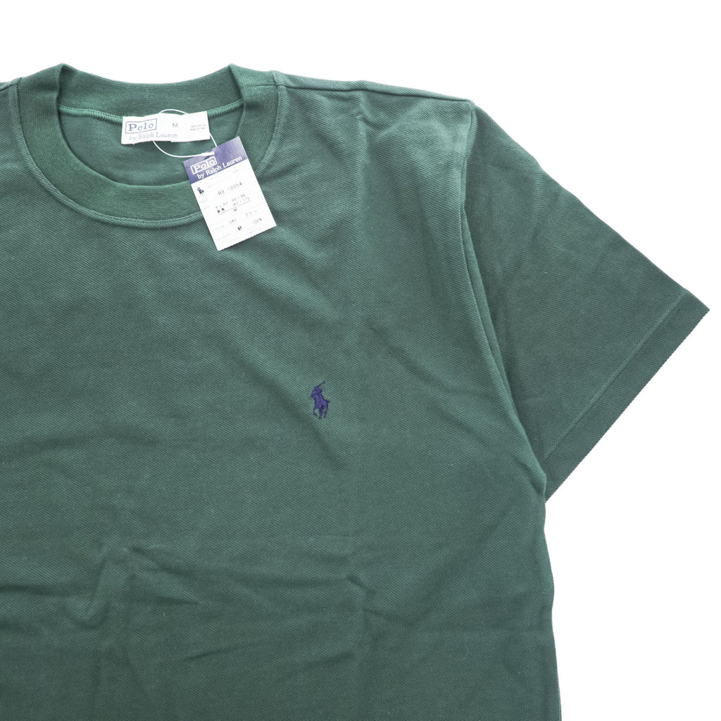 Polo Ralph Lauren 鹿の子 半袖 Tシャツ M グリーン 刺繍 スモールポニー ロゴ 未使用品