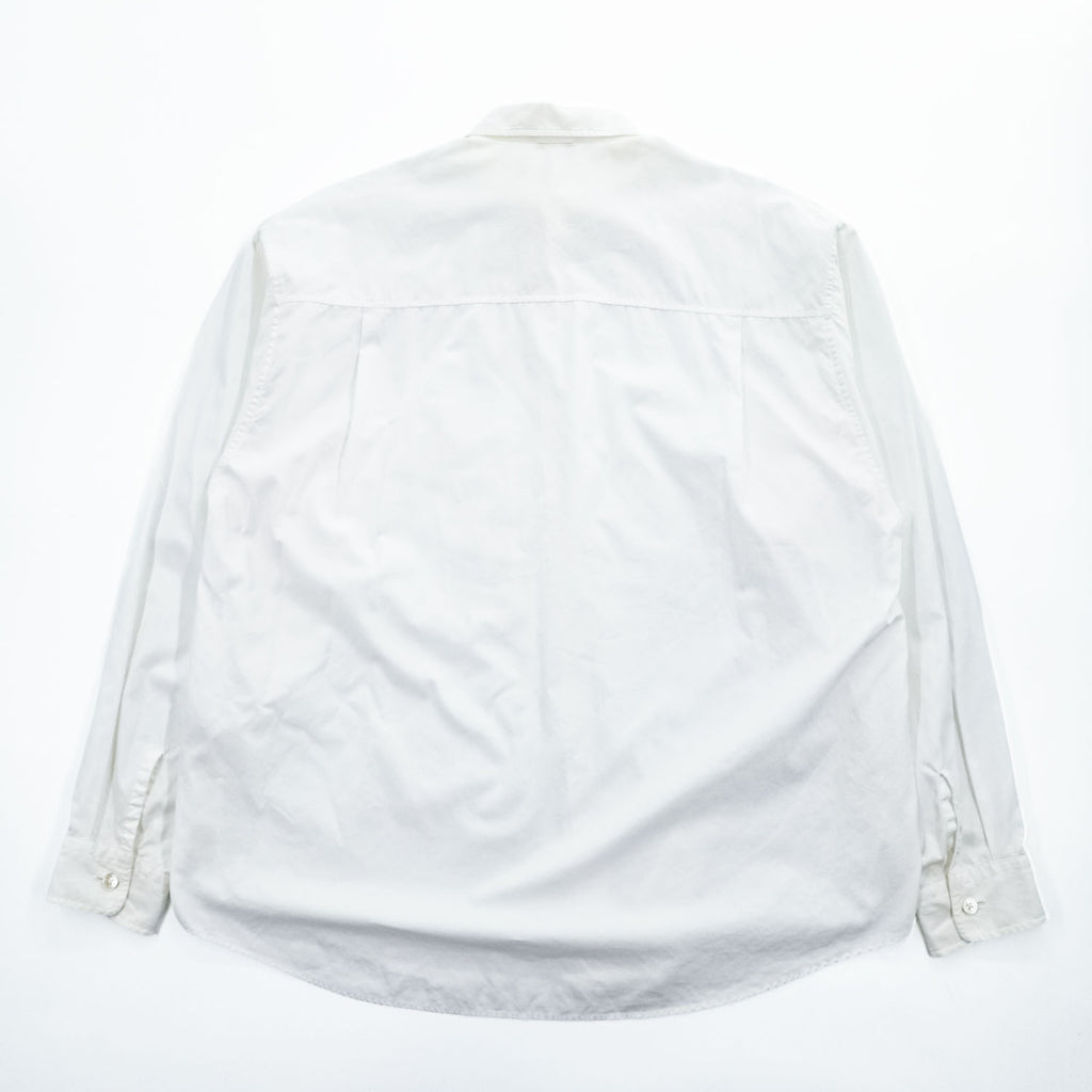 AURALEE 日本製 WASHED FINX TWILL BIG SHIRTS 長袖 ビッグシャツ L ホワイト オーバーサイズ フィンクスコットンツイル A7AS02TN