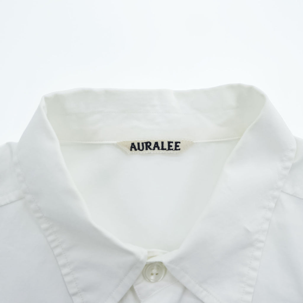 AURALEE 日本製 WASHED FINX TWILL BIG SHIRTS 長袖 ビッグシャツ L ホワイト オーバーサイズ フィンクスコットンツイル A7AS02TN