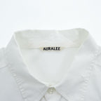 AURALEE 日本製 WASHED FINX TWILL BIG SHIRTS 長袖 ビッグシャツ L ホワイト オーバーサイズ フィンクスコットンツイル A7AS02TN