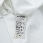 AURALEE 日本製 WASHED FINX TWILL BIG SHIRTS 長袖 ビッグシャツ L ホワイト オーバーサイズ フィンクスコットンツイル A7AS02TN