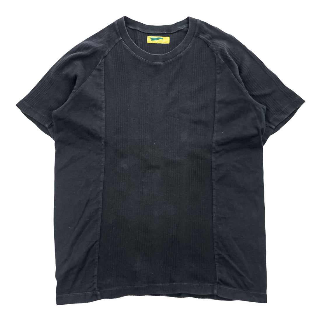 HURRAY HURRAY 日本製 リメイク 再構築 Tシャツ RANDOM RIB TEE ブラック 天竺 ランダムリブ