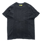 HURRAY HURRAY 日本製 リメイク 再構築 Tシャツ RANDOM RIB TEE ブラック 天竺 ランダムリブ