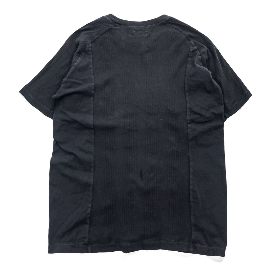 HURRAY HURRAY 日本製 リメイク 再構築 Tシャツ RANDOM RIB TEE ブラック 天竺 ランダムリブ
