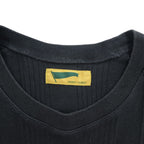 HURRAY HURRAY 日本製 リメイク 再構築 Tシャツ RANDOM RIB TEE ブラック 天竺 ランダムリブ