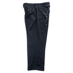 IVY CREW 90年代 ヴィンテージ センタープレス スラックス パンツ XL ブラック ワイド タック プリーツ ダブルカフス