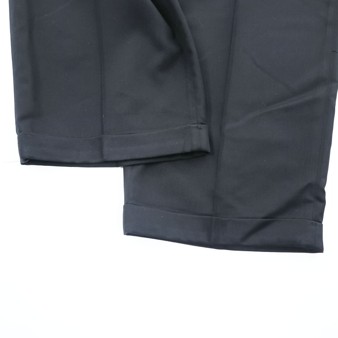 IVY CREW 90年代 ヴィンテージ センタープレス スラックス パンツ XL ブラック ワイド タック プリーツ ダブルカフス